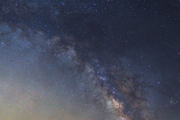 Starry night sky, Milky way galaxy with stars and space dust in the universe, Long exposure...
