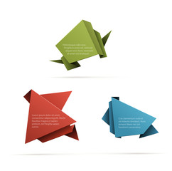 Folded paper placeholders 