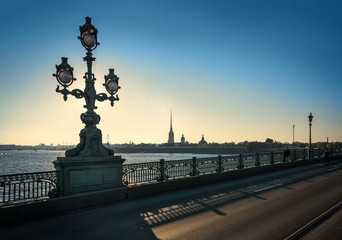 Fototapeta na wymiar The Famous view of the Saint-Petersburg Town