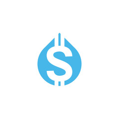 Money Water Logo Icon Design