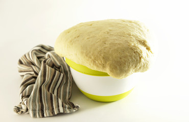 yeast dough homemade in bowl