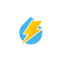 Power Water Logo Icon Design
