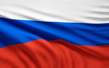 flag of Russia 3d rendering