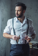 Stylish confident man