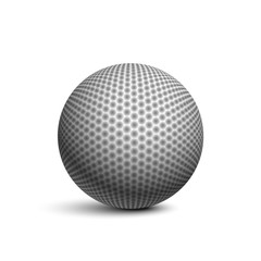 Abstract sphere made of hexagones isolated on white background. Vector logo or design element.
