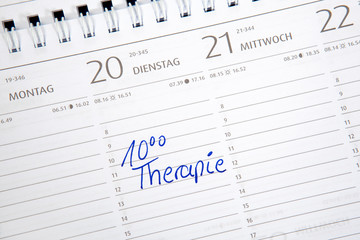 Eintrag im Kalender: Therapie