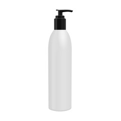 Realistic Cosmetic bottle can sprayer container. Dispenser for cream, soups, and other cosmetics With lid and without. Template For Mock up Your Design. vector illustration.