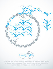 Futuristic vector technology background. Abstract wavy lines pattern, art graphic illustration can be used as booklets cover design.