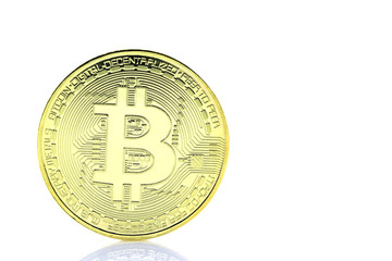 Digital currency, Bitcoin isolated on white background