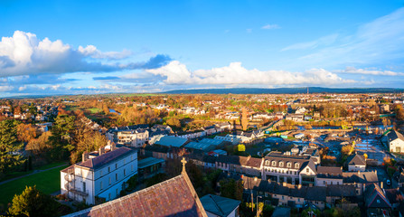 Fototapeta na wymiar Aerial view of Black Abbey church in Kilkenny, Ireland during the day