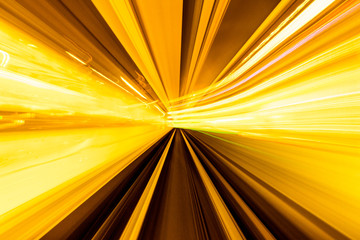 Speed motion in urban highway road tunnel