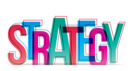 Strategy colorful vector illustration.
