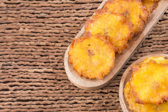 Fried Green Plantains or Tostones