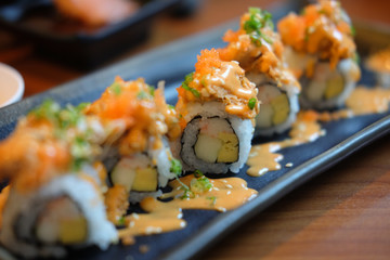 Japanese food Sushi Roll with tuna