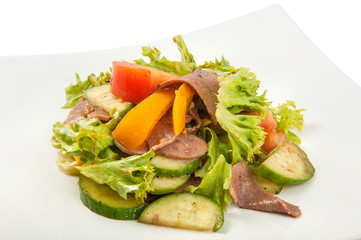 fresh salad in a white plate