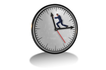 Businessman in time management concept