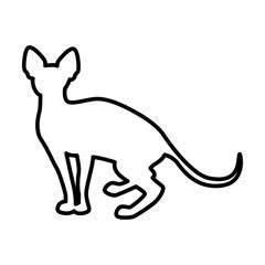 Cat line simple icon