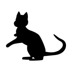 Cat black simple icon