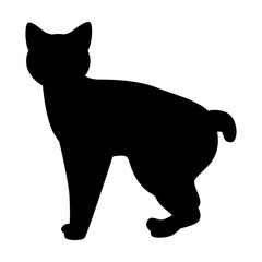 Cat black simple icon