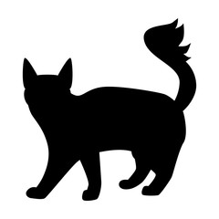 Cat black simple icon
