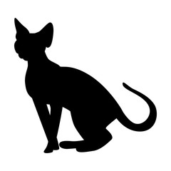 Cat black simple icon