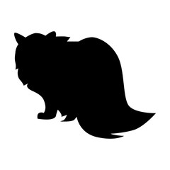 Cat black simple icon