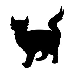 Cat black simple icon