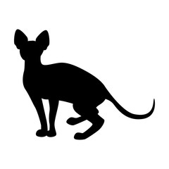 Cat black simple icon