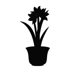 Home flower black simple icon