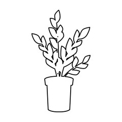 Home flower line simple icon