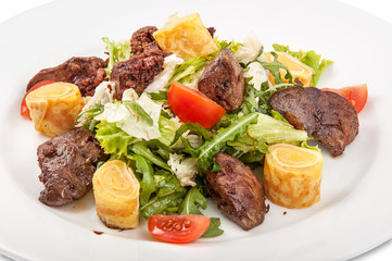 fresh salad in a white plate