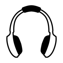 Headphones line simple icon