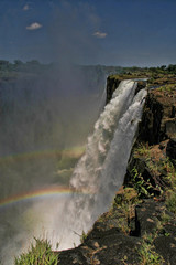 Water flows, Victoria falls, Zambia