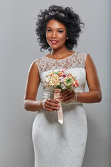 beautiful dark skin bride