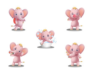 lovely cute female baby elephant