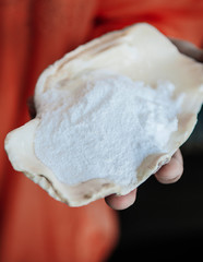 Close up Okinawa Miyako Yukishio fresh snow sea salt