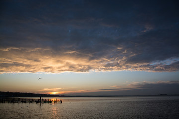 Sonnenuntergang am Steinhuder Meer, Deutschland