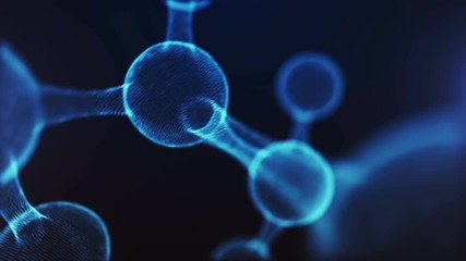 3D Animation of abstract molecule. Concept of science or medicine - Powered by Adobe