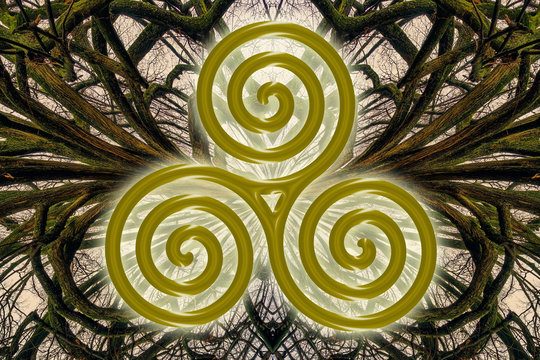 poster, celtic, tribal, spiral, trinity, druids