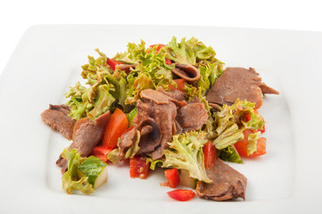 fresh salad in a white plate