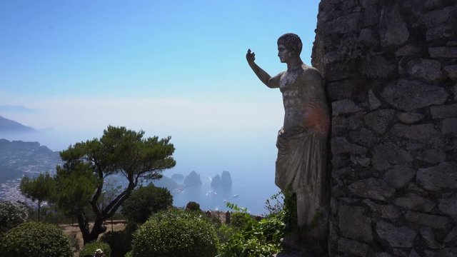Beautiful nature and architecture of Capri island at summer, Italy