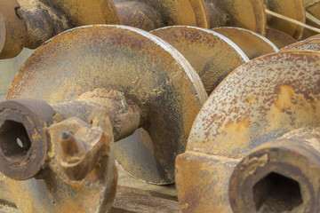 auger drills closeup