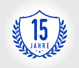 15 Jahre Schild Kranz