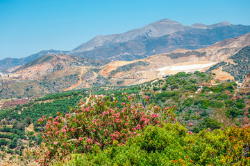 Fototapeta na wymiar Beautiful mountain landscape of Crete Island, Greece