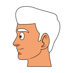 Man head cartoon vector illustration graphic design