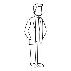 Doctor man cartoon vector illustration graphic design