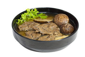 thailand food, noodles  isolated in white background.