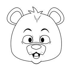 Cute bear cartoon vector illustration graphic design