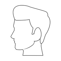 Man head cartoon vector illustration graphic design