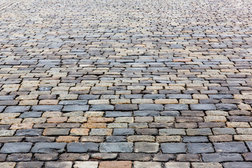 Old stone pavement texture. Russia, Moscow, Red Square